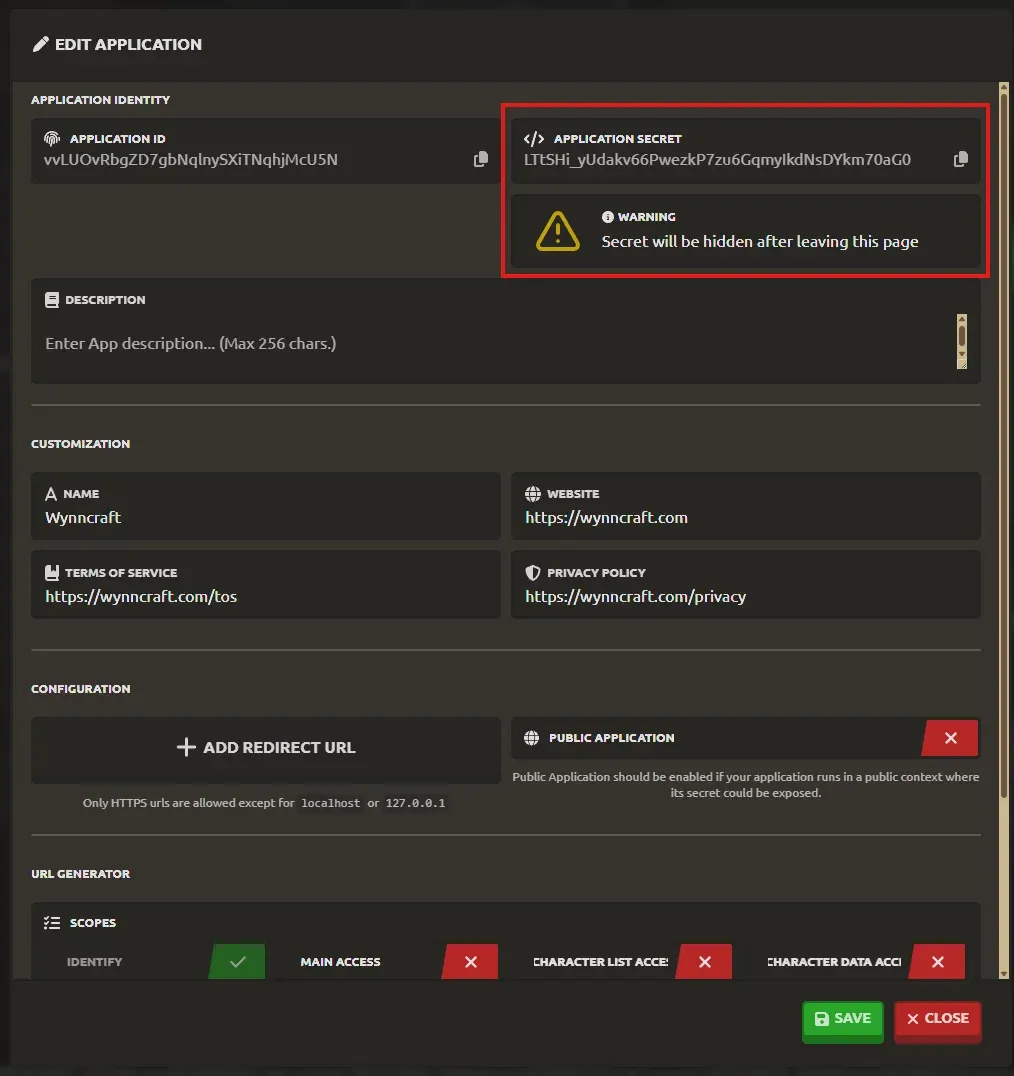 Application editor